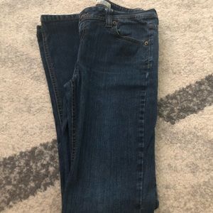 Dark Blue Womens Straight Leg Jeans